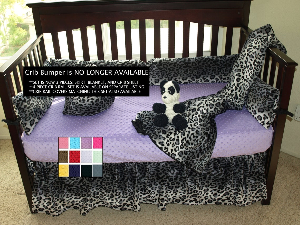 Snow Leopard Crib Bedding Set Etsy