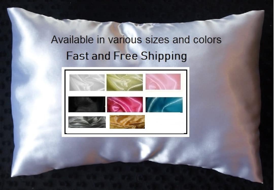 Satin Toddler Pillow Case Travel Pillow Cover Various Sizes Etsy