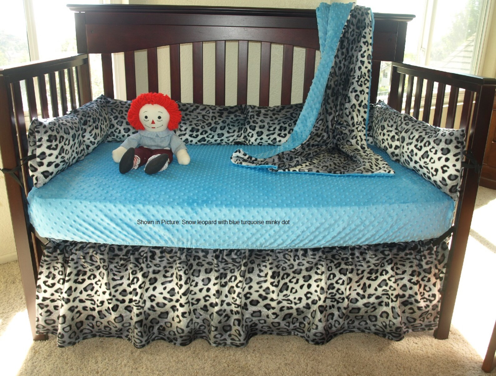 Snow Leopard Crib Bedding Set Etsy