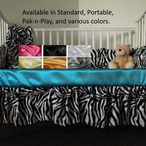 Satin Crib Sheet : Standard, portable, OR pak n play sized
