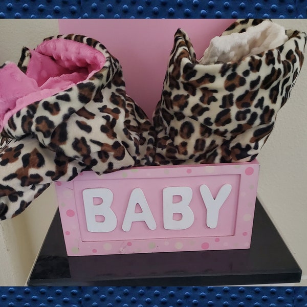 Leopard Baby Blanket Minky Dot Animal Print Blanket