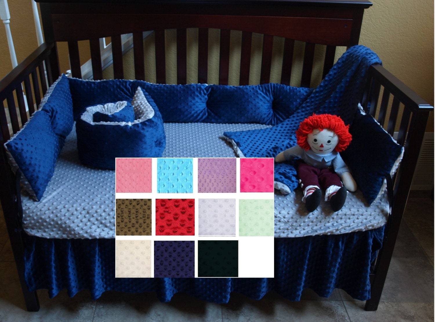 Minky Crib Sheet Soft Minky Dot Crib Sheet