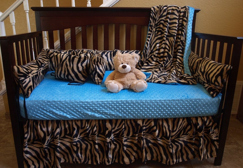Zebra Baby Bedding Brown Zebra Safari Crib Etsy