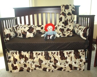 cowhide crib bedding