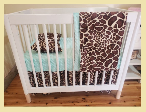 Giraffe print crib sheets sale