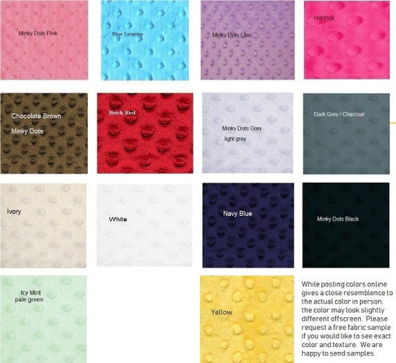 Minky Fabric 1 Yard 60 Wide Minky Dot Fabric By The Etsy