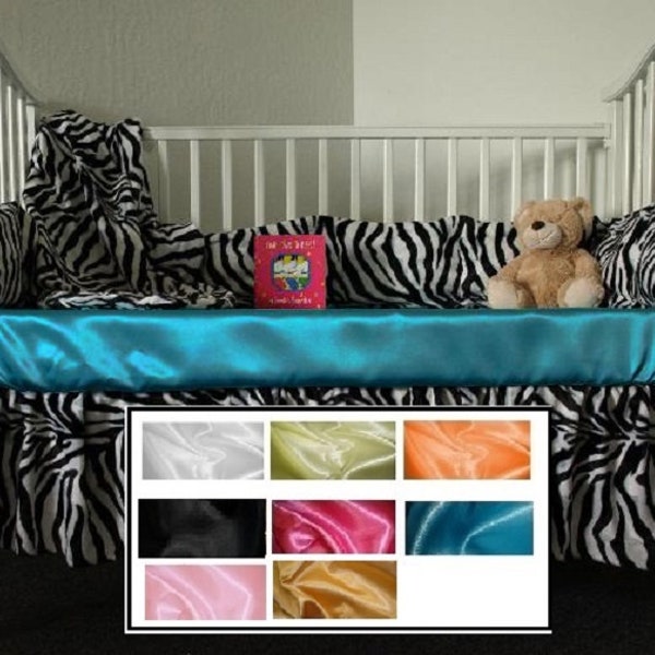 Satin Crib Sheet : Standard, portable, OR pak n play sized