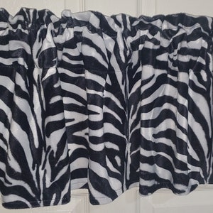 Zebra Animal Print Window Valance  Safari Window Valance
