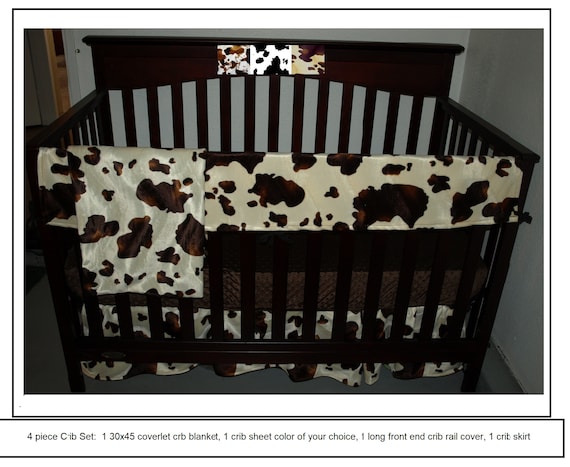 cowhide crib bedding