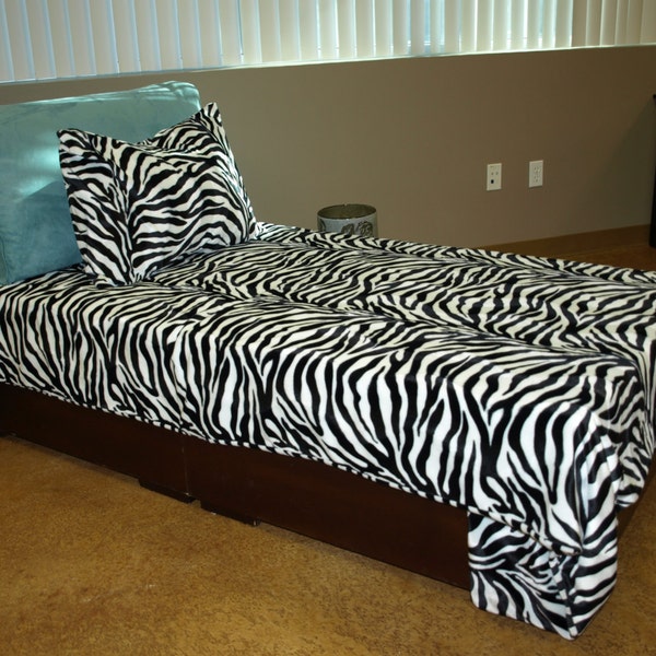 Zebra Bedspread Etsy