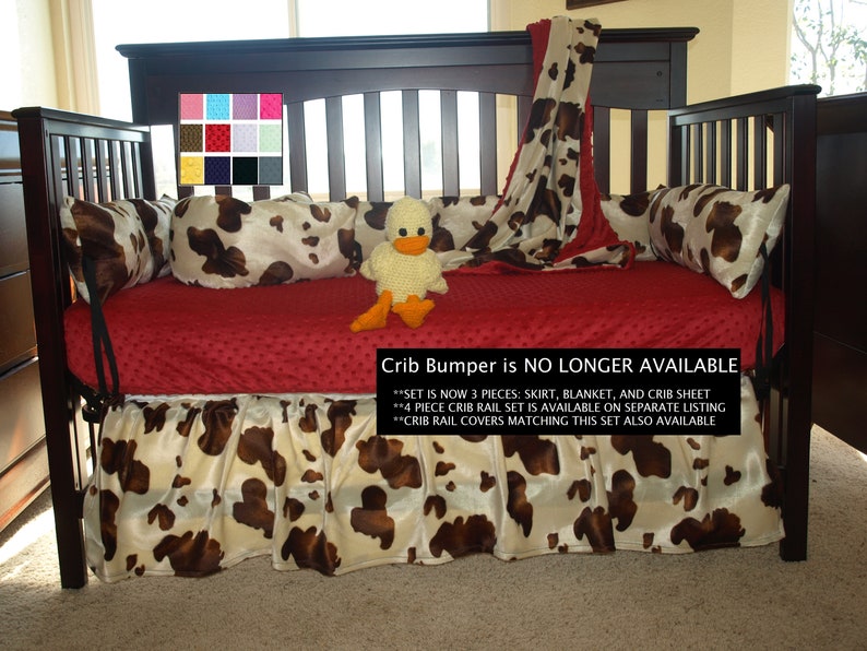 Western Cowboy Crib Bedding Brown Cow Baby Set Etsy