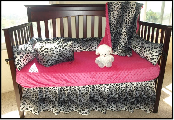 Snow Leopard Crib Bedding Set Etsy