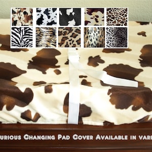 Western Nursery Decor Girl Glenna Jean Cow Print Changing Pad