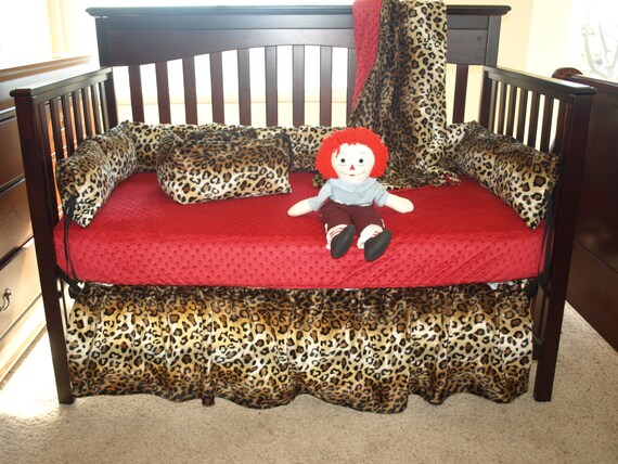 Leopard Print Crib Bedding Set