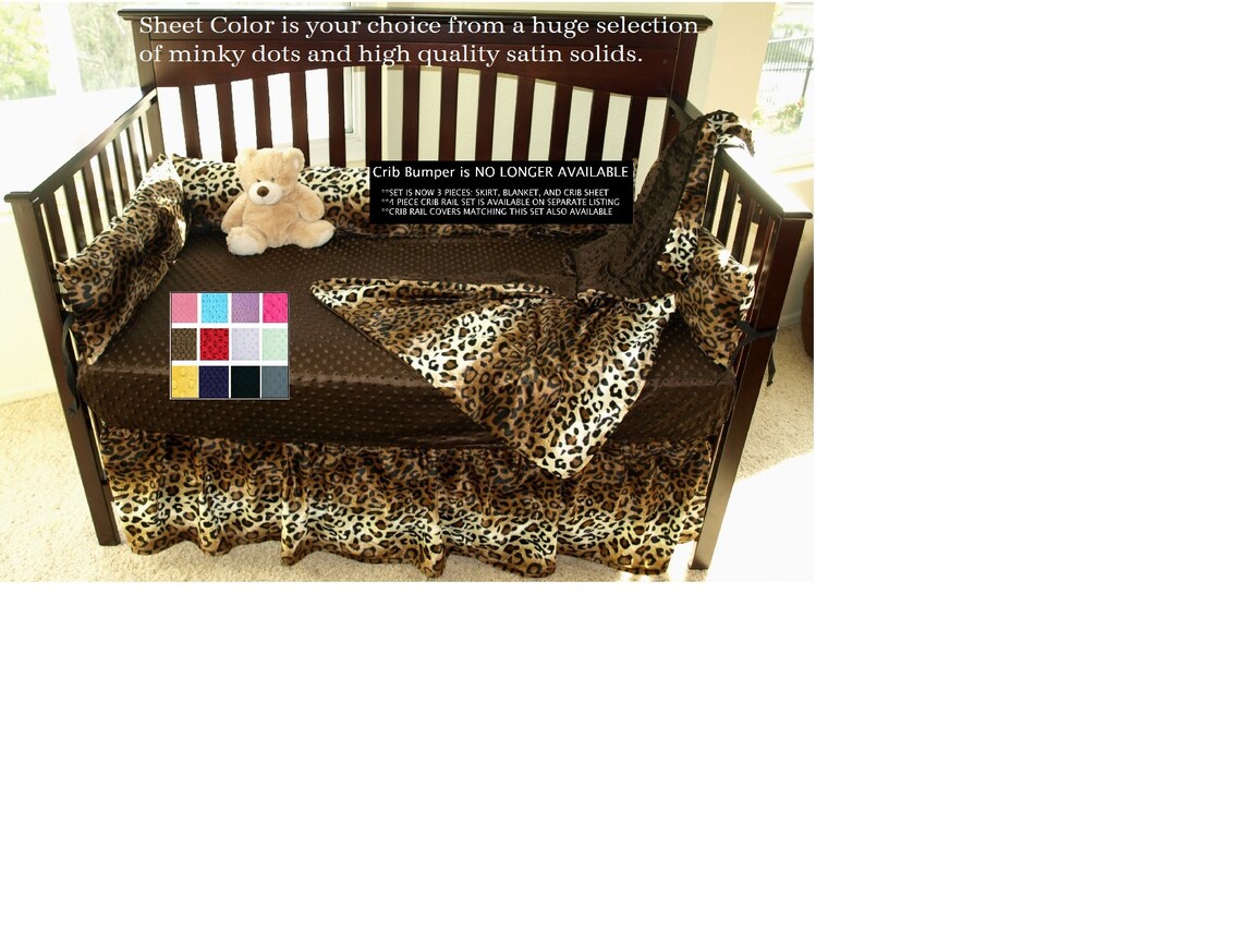 Leopard Print Crib Bedding Set Etsy