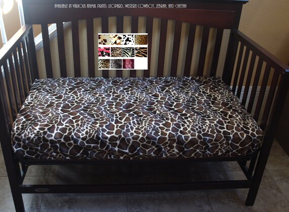 Animal Print Crib Sheet Soft Plush Standard Portable Etsy