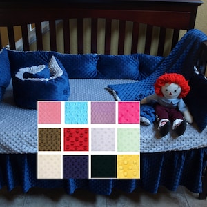 Minky Dot Crib Sheet Solid Crib Sheet image 1