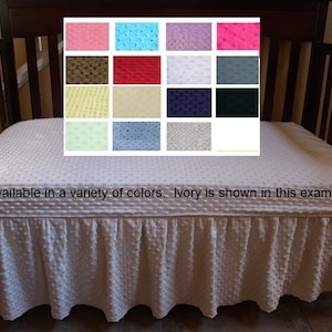 Crib Skirt Minky Crib Bedding Standard and Mini Crib Skirts Etsy