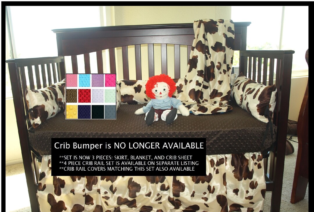 Western Cowboy Crib Bedding Brown Cow Baby Set Etsy