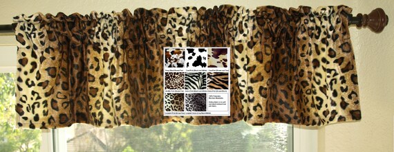 Animal Print Window Valance Leopard Zebra Giraffe Cowhide Pony Etsy