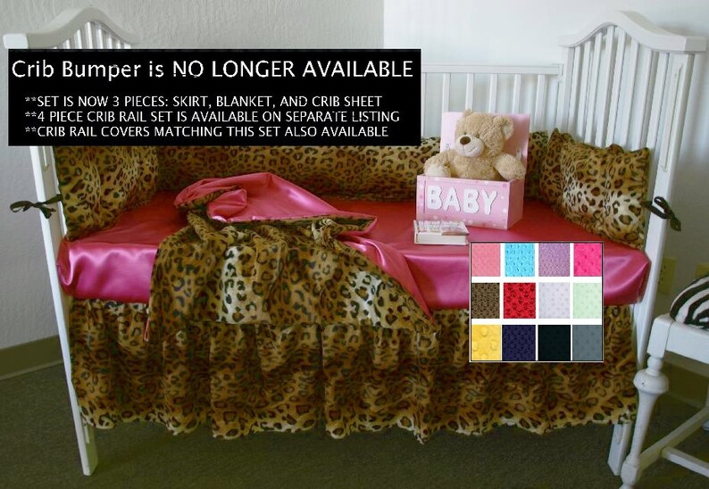 Leopard Brown Print Crib Bedding Set Etsy