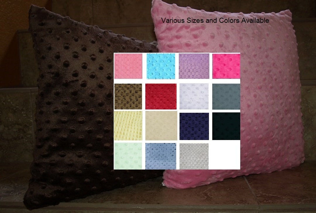 Minky Dot Pillow Case Minky Pillow Cover Standard, Queen, King, Euro