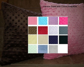 Minky Dot Pillow Case Minky Pillow Cover Standard, Queen, King, Euro, and Body