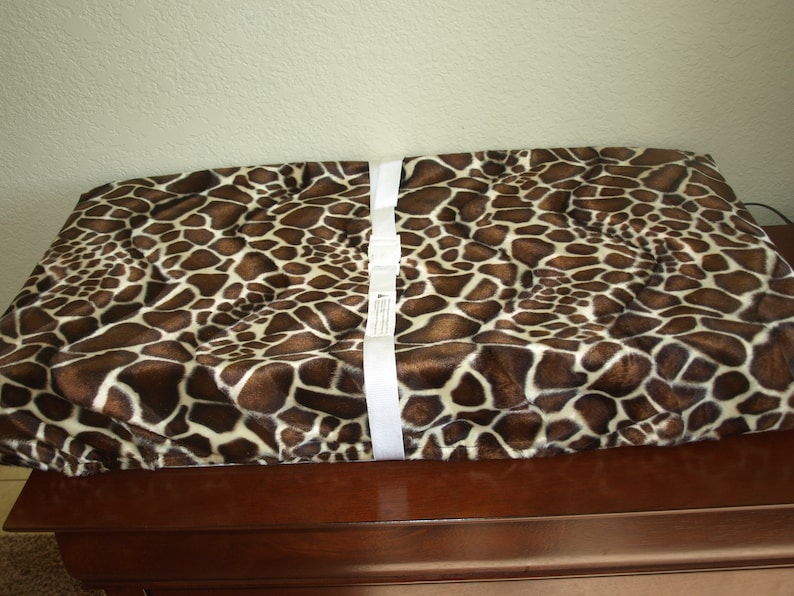 Animal Print Changing Pad Cover leopard zebra giraffe safari western style image 3