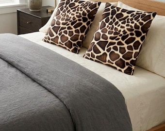 Giraffe Pillow Cover Set of (2)  Faux Fur Variety of sizes