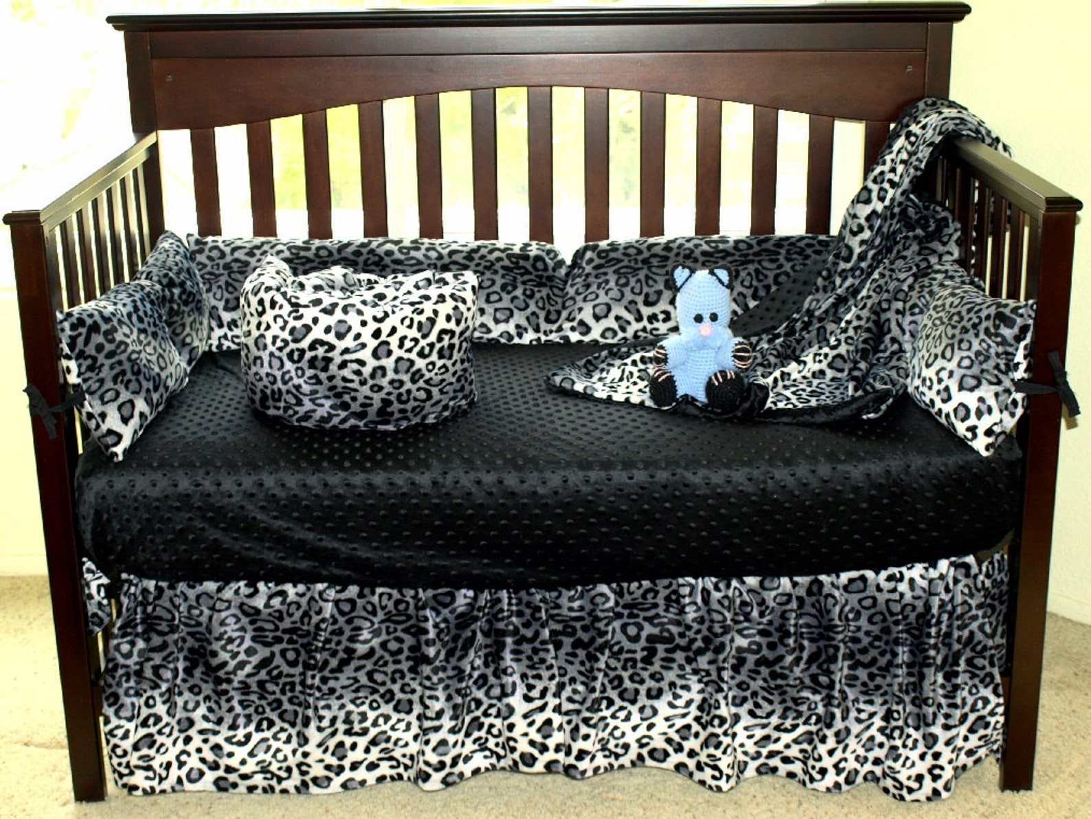 Snow Leopard Crib Bedding Set Etsy