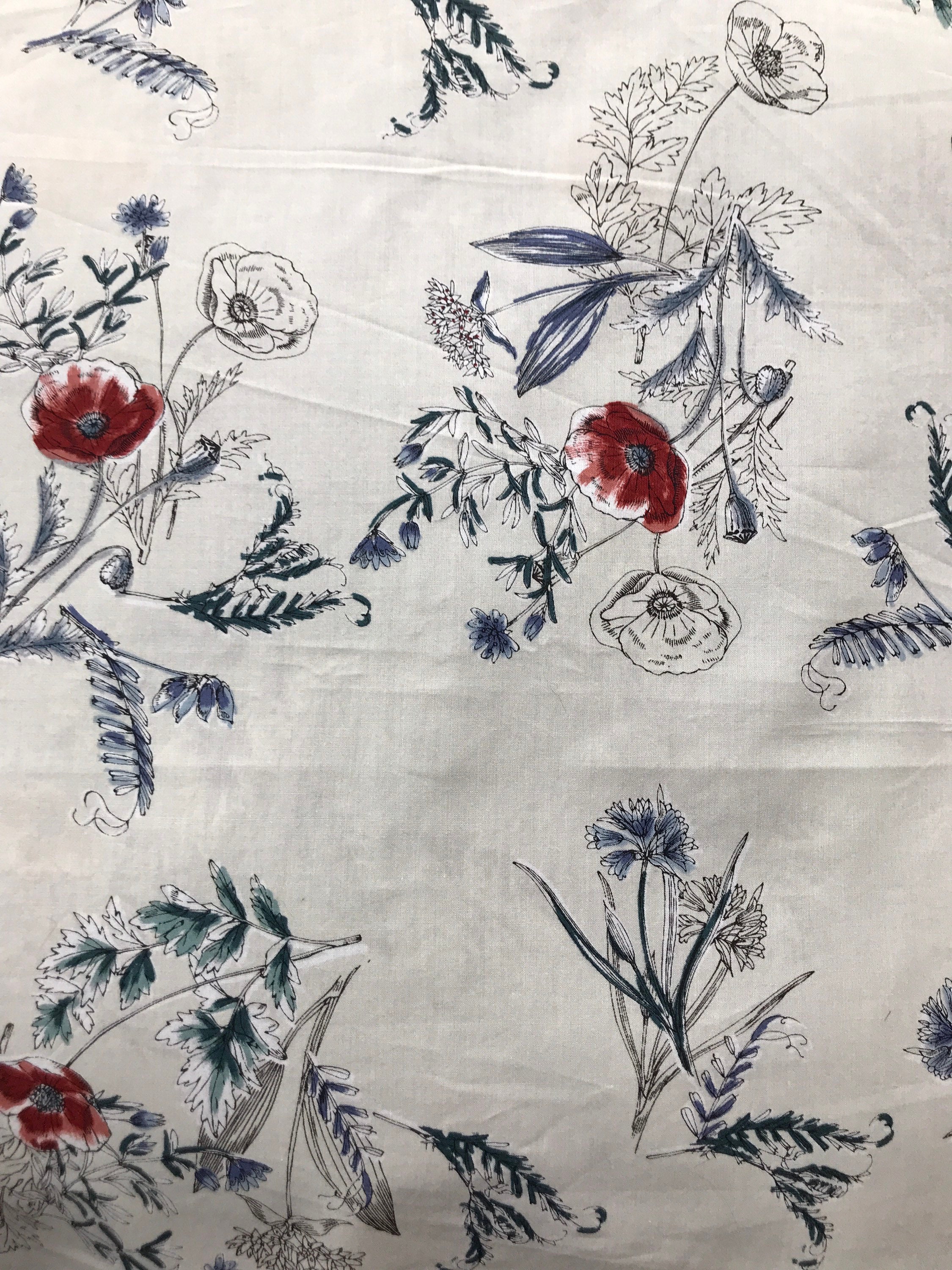 Cotton/Rayon Blend Fabric Bundle Floral Print Etsy