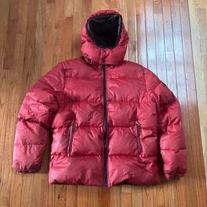 Vintage 90er Jahre Moncler Red Kugelfisch: Herren Größe 3
