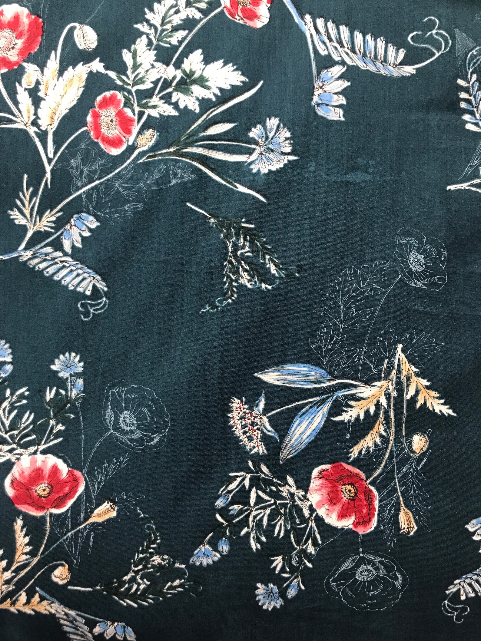 Cotton/Rayon Blend Fabric Bundle Floral Print Etsy