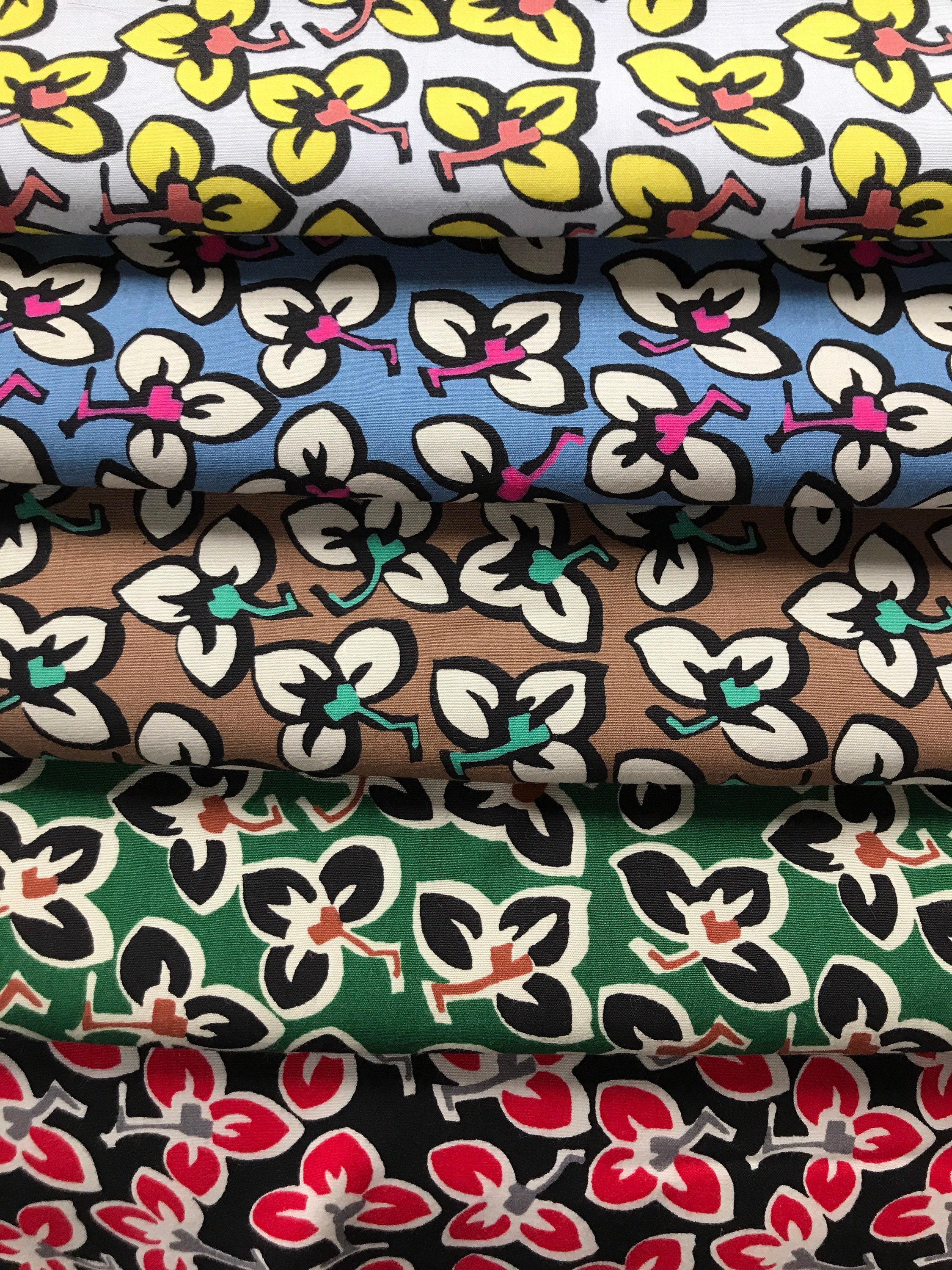 Cotton/Rayon Blend Fabric Bundle Leaf Print Etsy