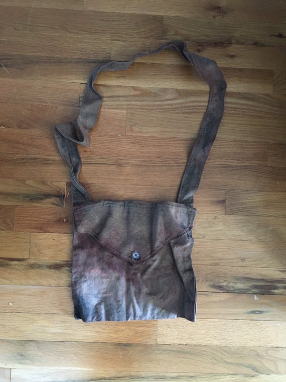 Vintage 1930s-40s Mud Dyed Military Bag - image 1