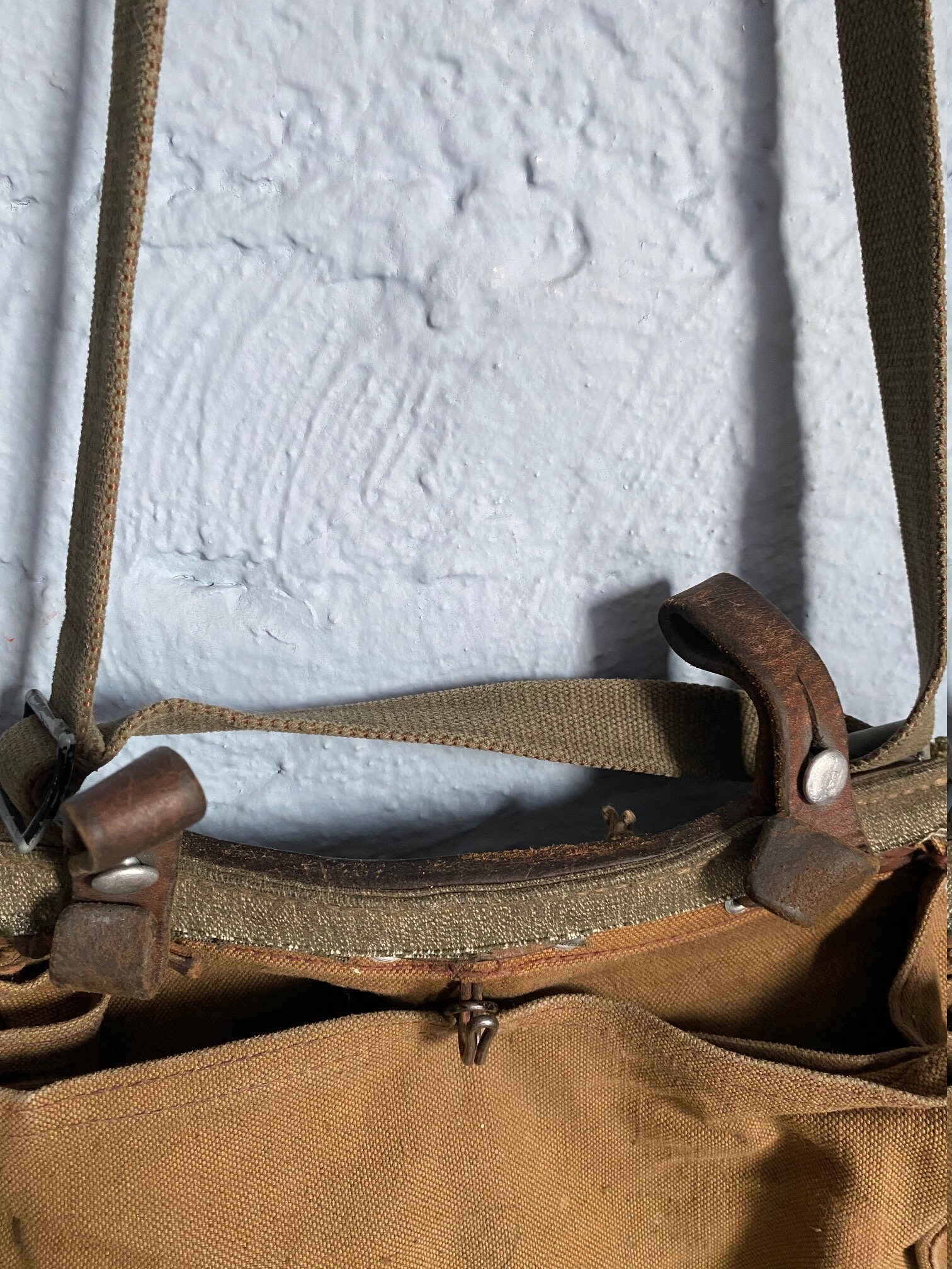 バッグ vintage UK miritary 40s canvas bag Vintage WWII WW2 Era Army Canvas Rucksack Backpack Field
