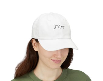Mrs. Custom Name Dad Cap, Bridal Bride Hat, Personalized Wedding Cap