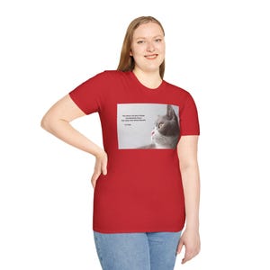 Unisex Softstyle T-Shirt/ Cat Photo / Quote by WC Fields/ Funny