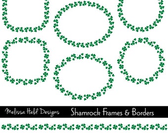 shamrock borders etsy