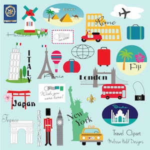 World Travel Digital Clipart