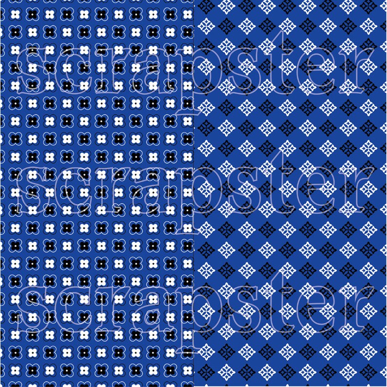 Blue Bandana Digital Patterns image 2