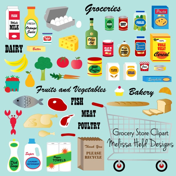 grocery store digital clipart
