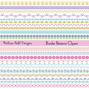 Decorative Border Patterns Digital Clipart