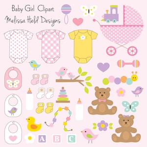 Baby Girl Digital Clipart