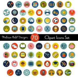 Planner Icons Digital Clipart Set
