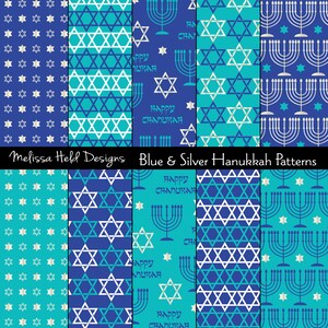 Tutoriels de Hanukkah bleu & argent