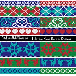 Nordico bordo maglia modelli Digital Clipart
