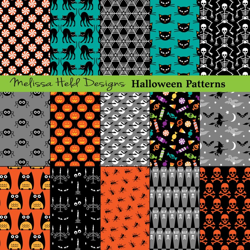 Halloween Background Patterns Etsy