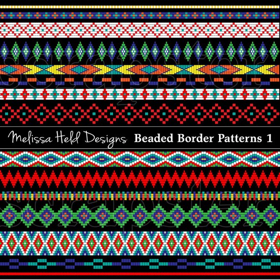 Beaded Border Patterns Clipart 1 Etsy