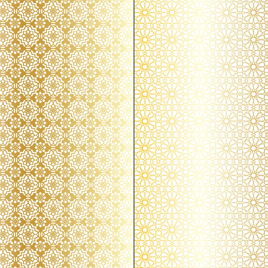 Gold Moroccan Tile Digital Patterns - Etsy